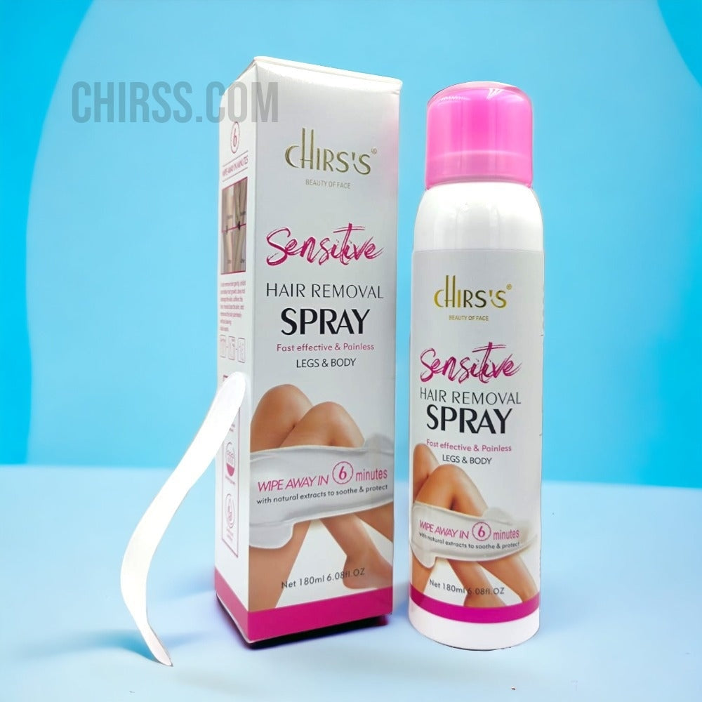 Chirs s Sensitive Hair Removal Spray Fast Effective Painless For