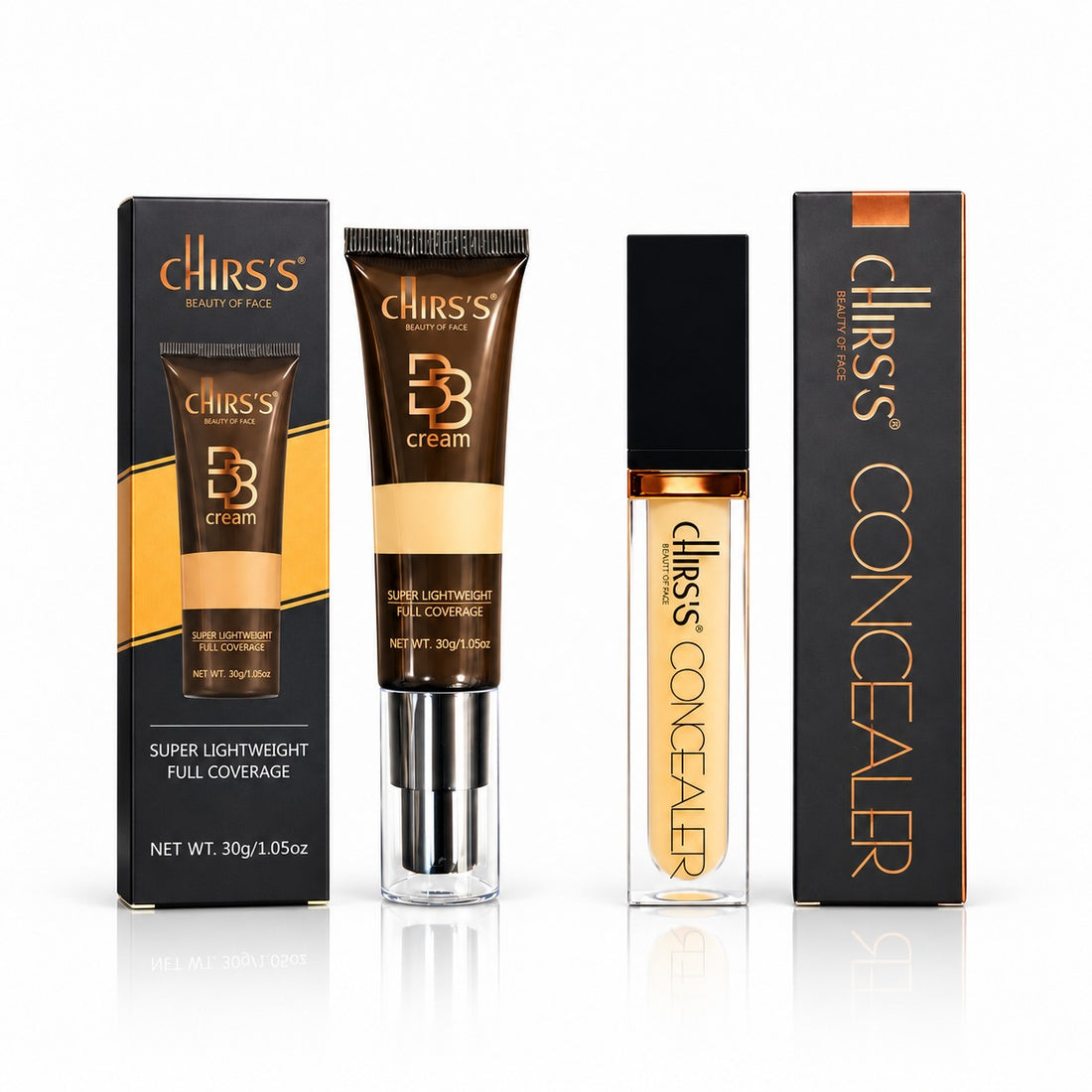 CHIRS’S 2-piece makeup bundle with 30g BB cream and concealer