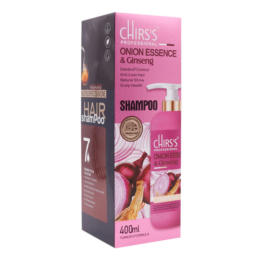 Chirs's Onion Essence & Ginseng Shampoo + Hair Serum Bundle (2 Pcs)