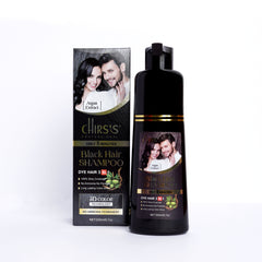 Chirs Professional Hair Color Shampoo 3 in 1 For Hair , Beard And Moustache 200ml-black