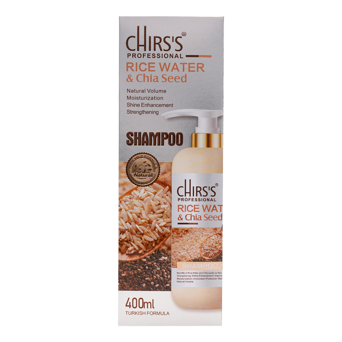 Chirs's Rice Water & Chia Seed Shampoo 400 ml