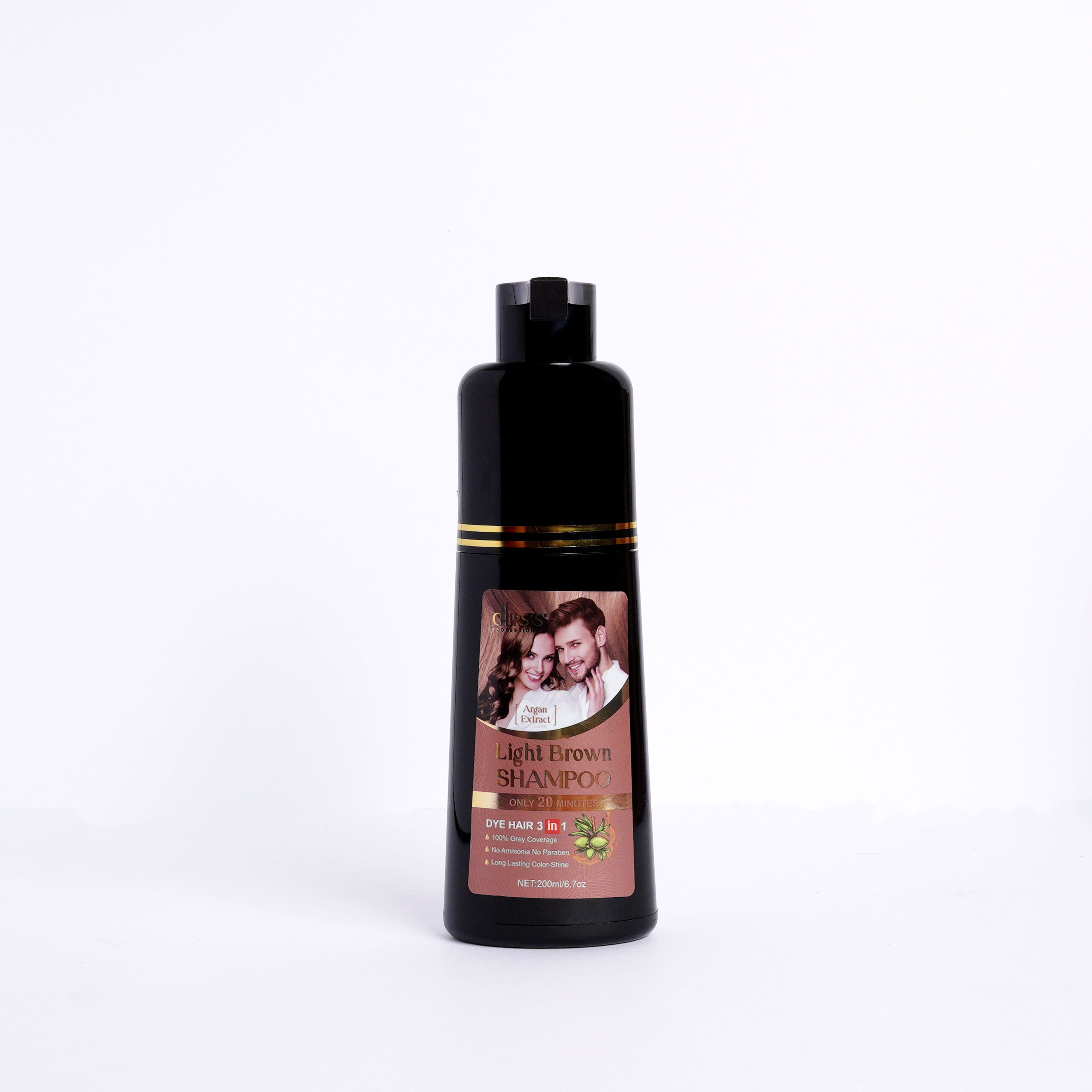 Chirs`s Professional  Hair Color Shampoo With Argan Extract(Light Brown)