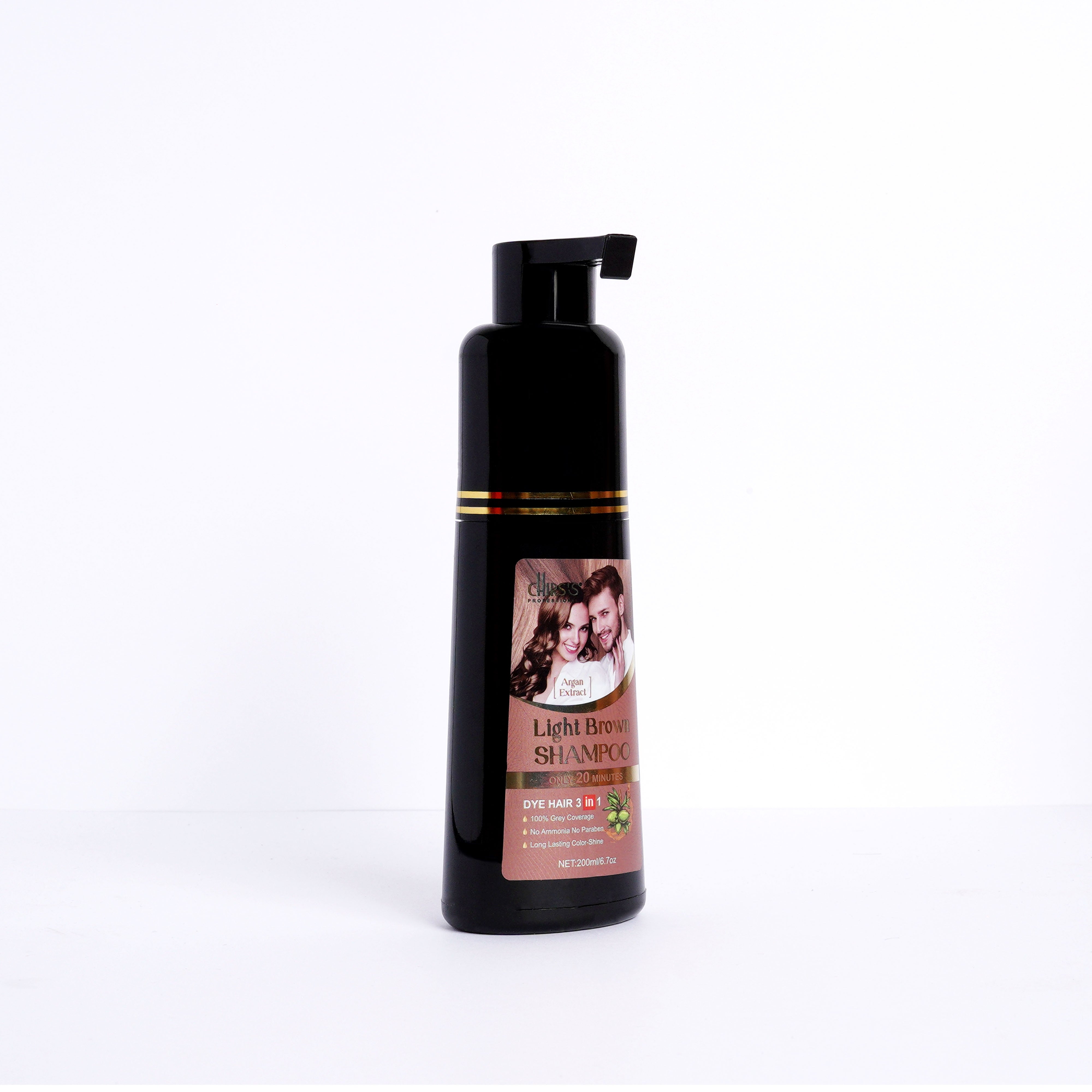 Chirs`s Professional  Hair Color Shampoo With Argan Extract(Light Brown)