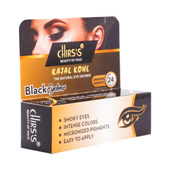 Chirs's Beauty Of Face Kajal Kohl The Natural Eye Definer Long Lasting 24Hours - Black