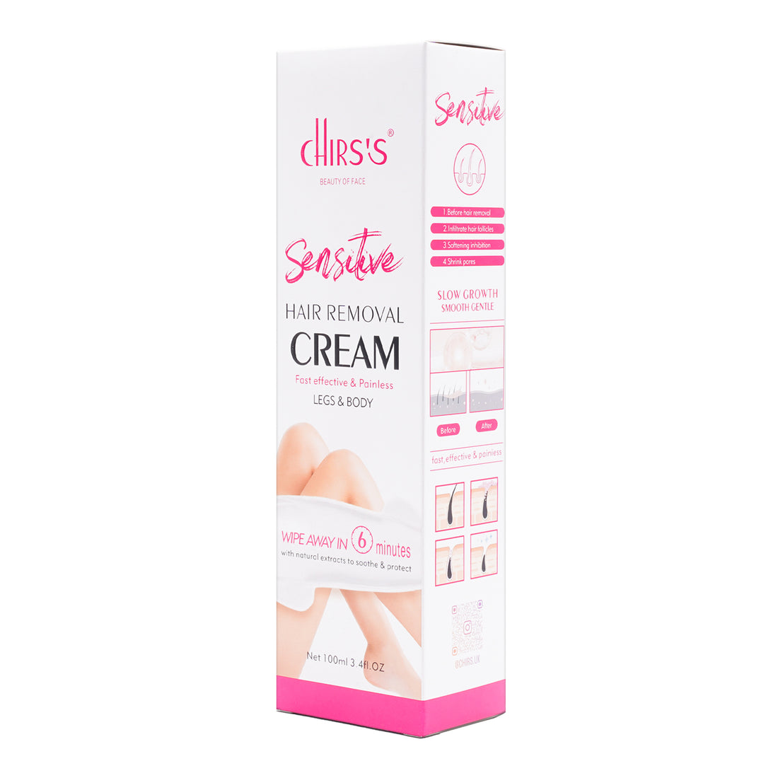 Chirs's Sensitive Hair Removal Cream Fast Effective & Painless For Legs & Body