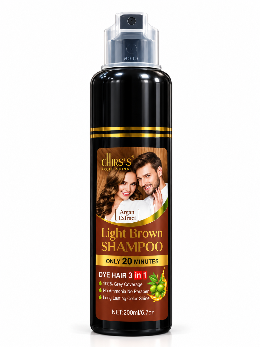 Hair Color Shampoo Light Brown - 200ml