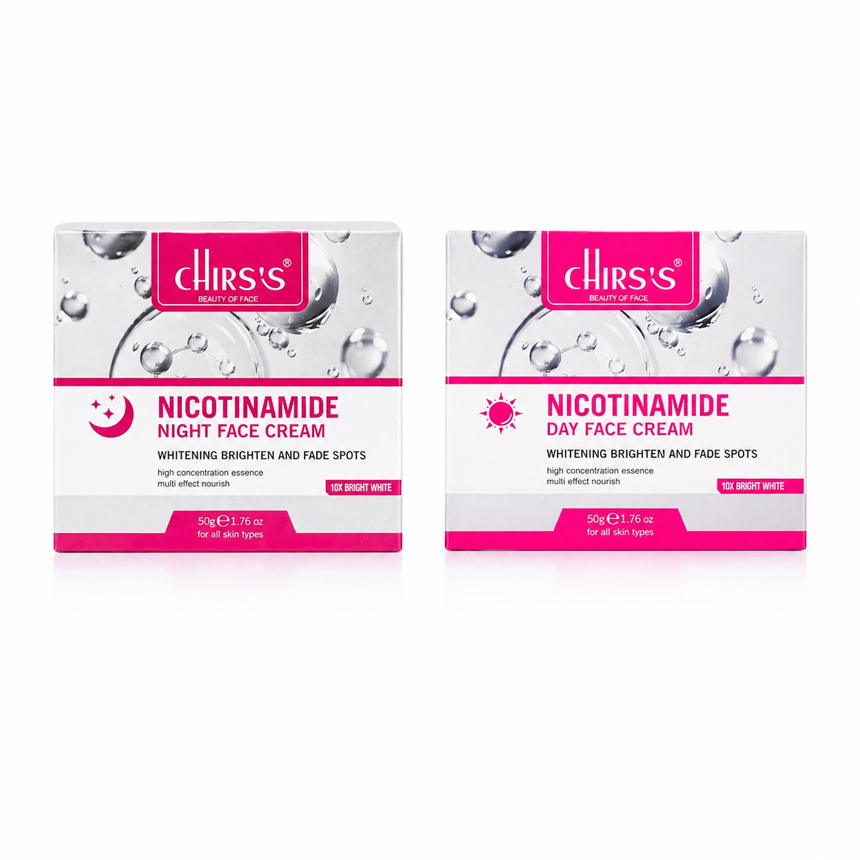 Chirs's Nicotinamide Day & Night Face Cream Bundle 