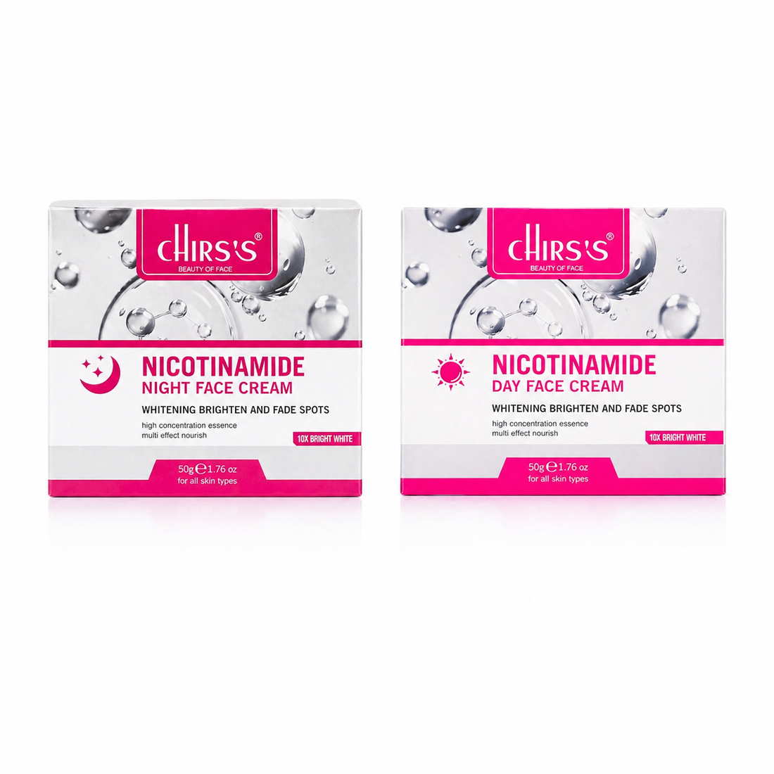 Chirs's Nicotinamide Day & Night Face Cream Bundle 