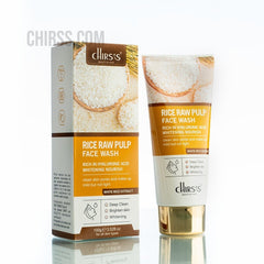 Chirs's Rice Raw Pulp Face Wash Rich In Hyaluronic Acid Whitening Nourish 100G