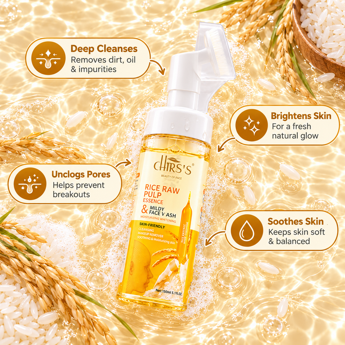 Rice Essence Face Wash – 150ml