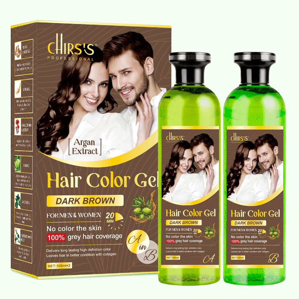 Chirss Hair Color Gel Infused with Argan Extract – Smooth, Long-Lasting Color for All Genders