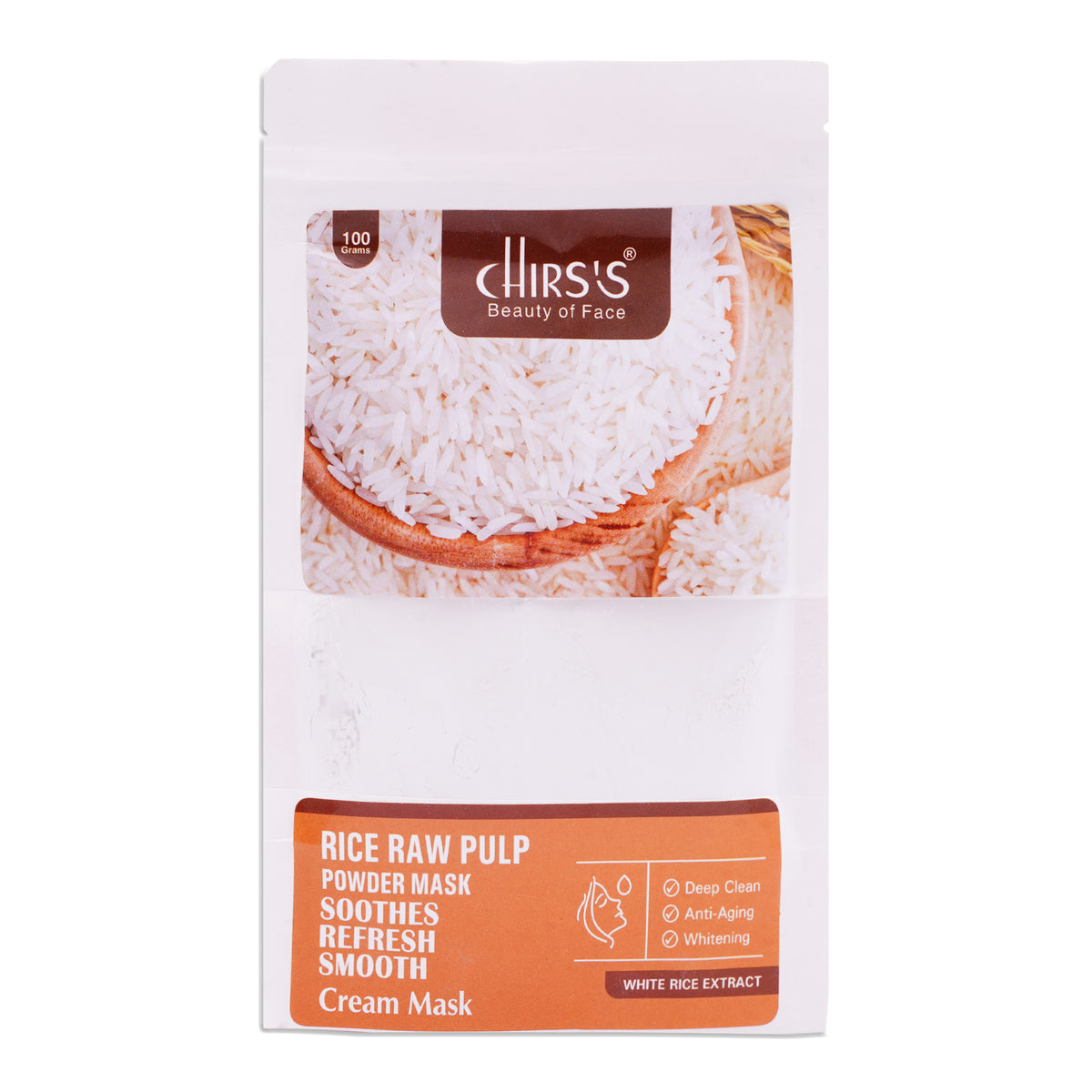 Chirs Rice Powder Mask Soothes Refresh & Smooth Skin -75GM