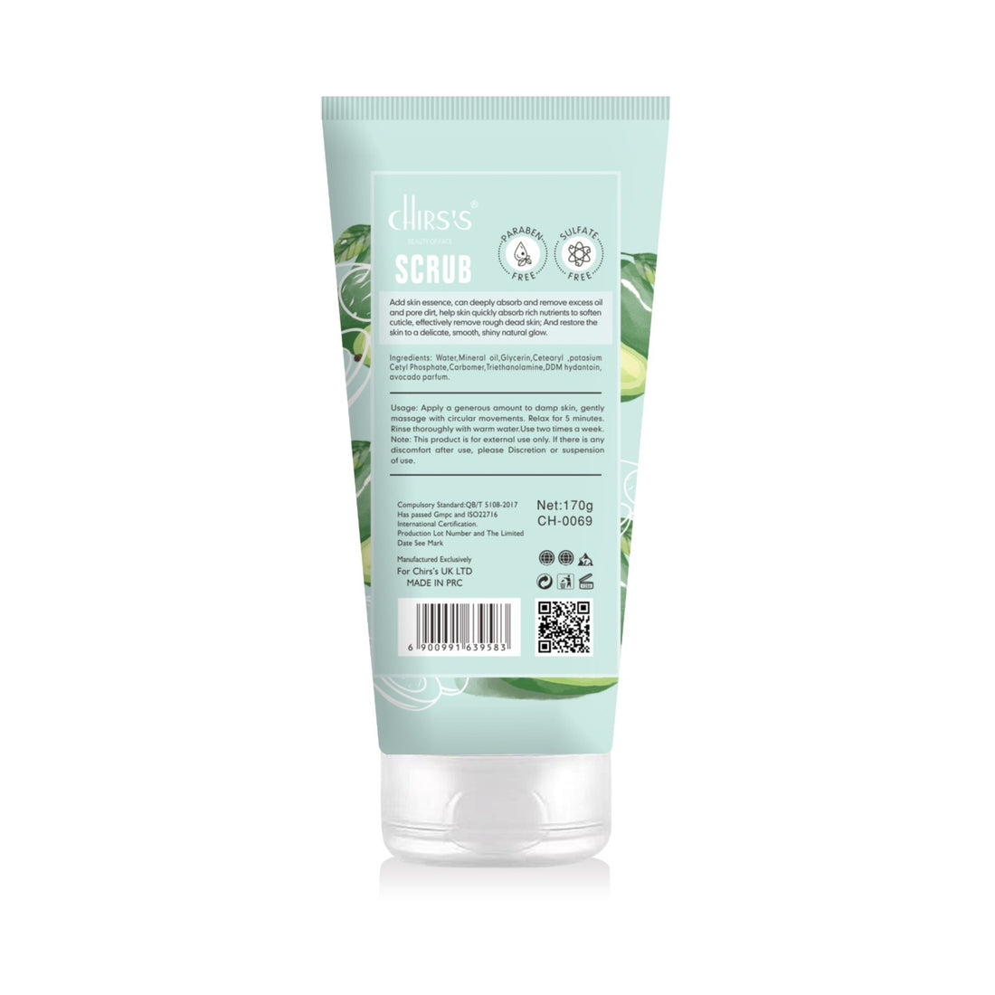 CHIRS'S SCRUB AVOCADO ESSENCE 170G