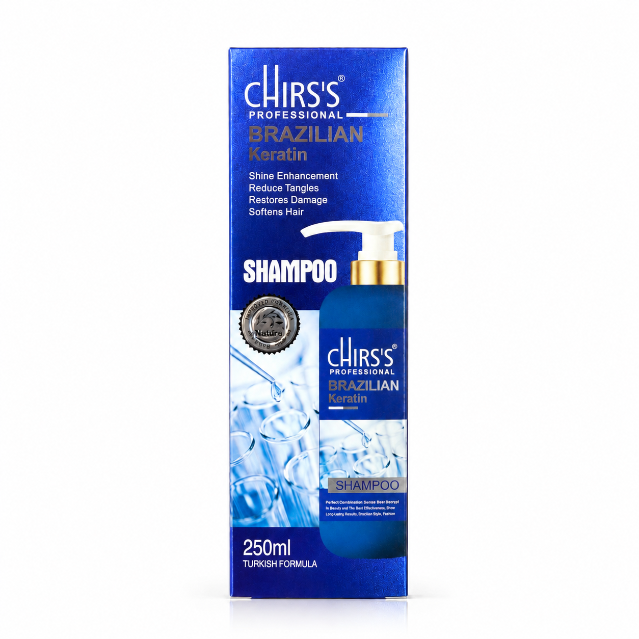CHIRS'S Professional Brazilian Keratin Shampoo 250ml box packaging