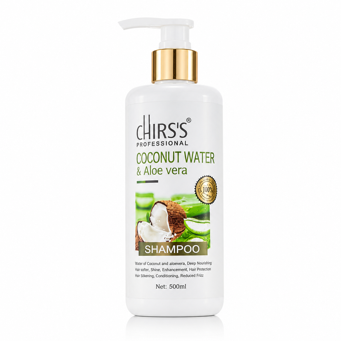 CHIRS'S Professional Coconut Water and Aloe Vera Shampoo bottle
