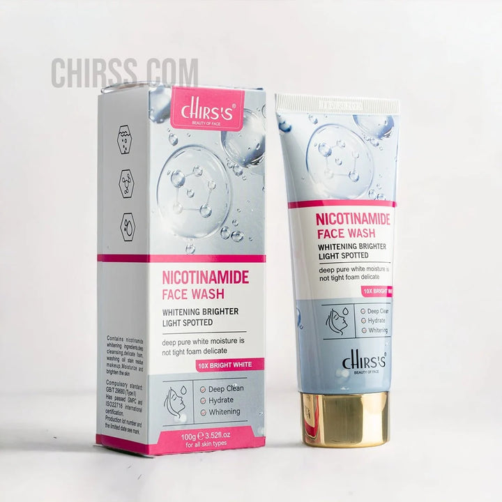 Chirs's Nicotinamide Face Wash & Facial Serum Bundle (2 Pcs)