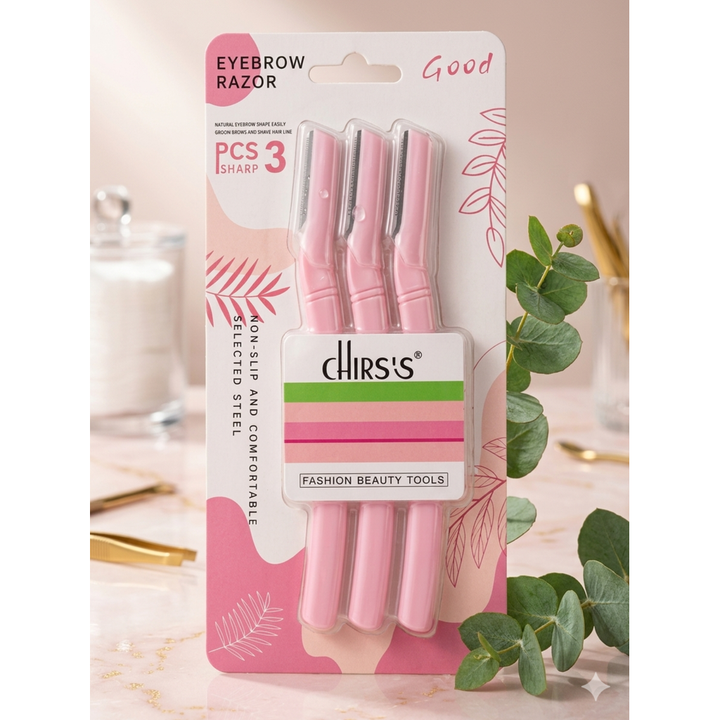 Chirs's Eyebrow Razor 3-Pack – Precision Brow Shaper & Facial Hair Remover for Women