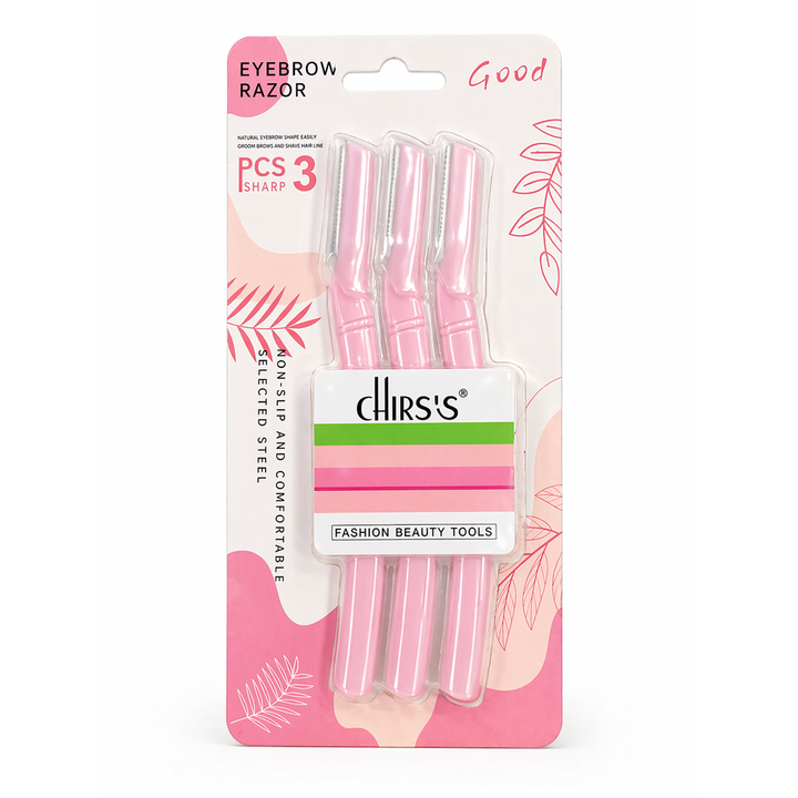 Chirs's Eyebrow Razor 3-Pack – Precision Brow Shaper & Facial Hair Remover for Women