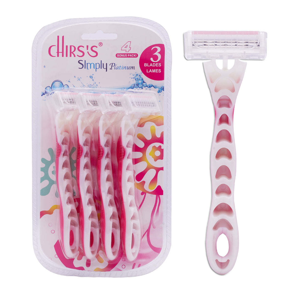 Chirs's Simply Platinum Razor - 4 Bonus Pack