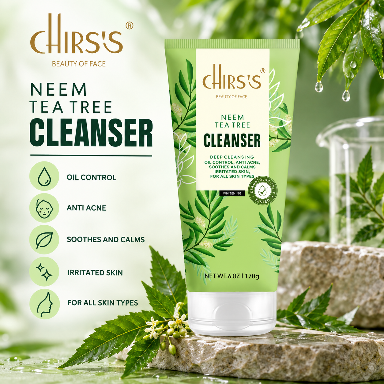 Neem Tea Tree Cleanser 170g