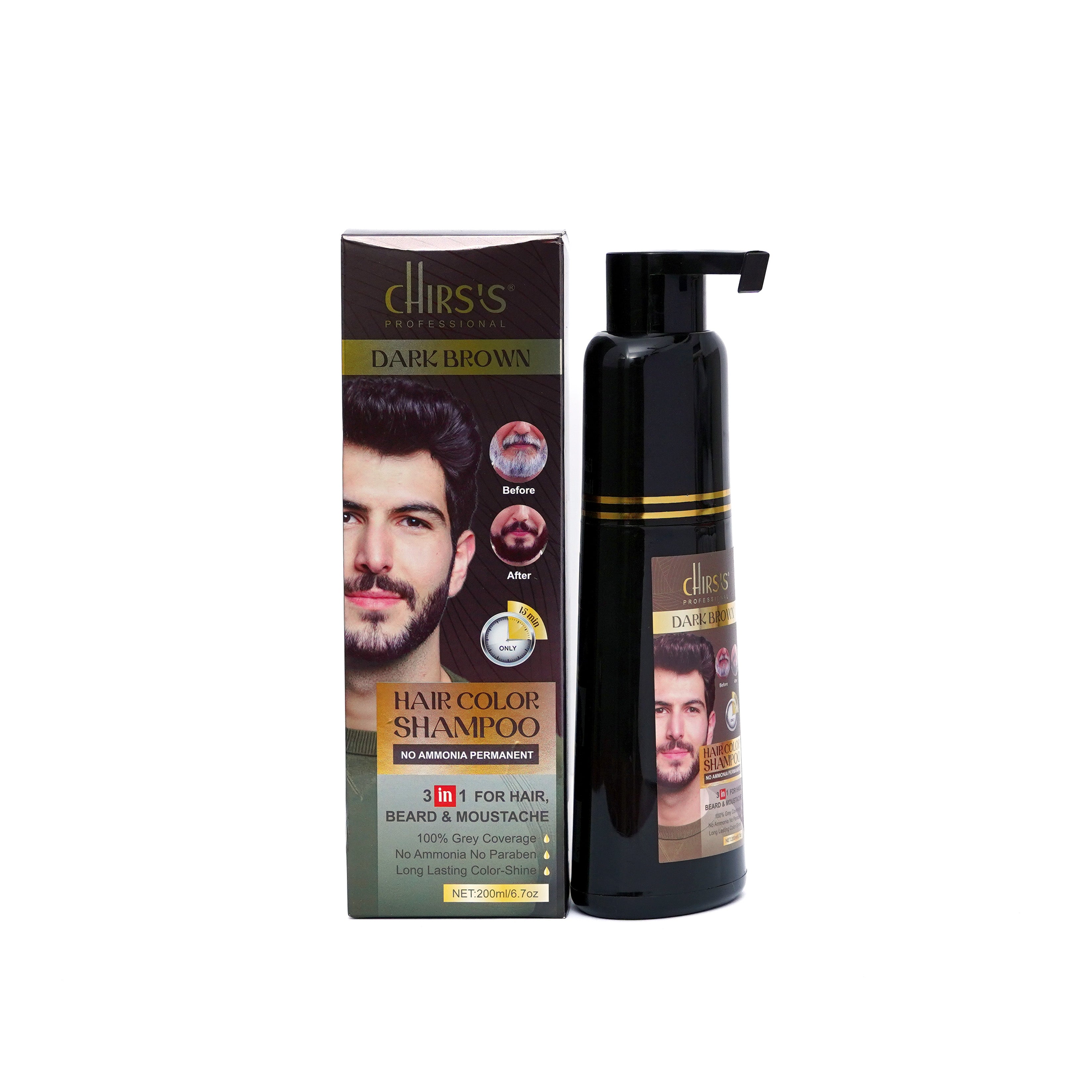 Hair Color Shampoo 200ml - Dark Brown