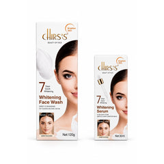 CHIRS’S Whitening Face Wash 120g and Whitening Serum 30ml, pack of 2 bundle