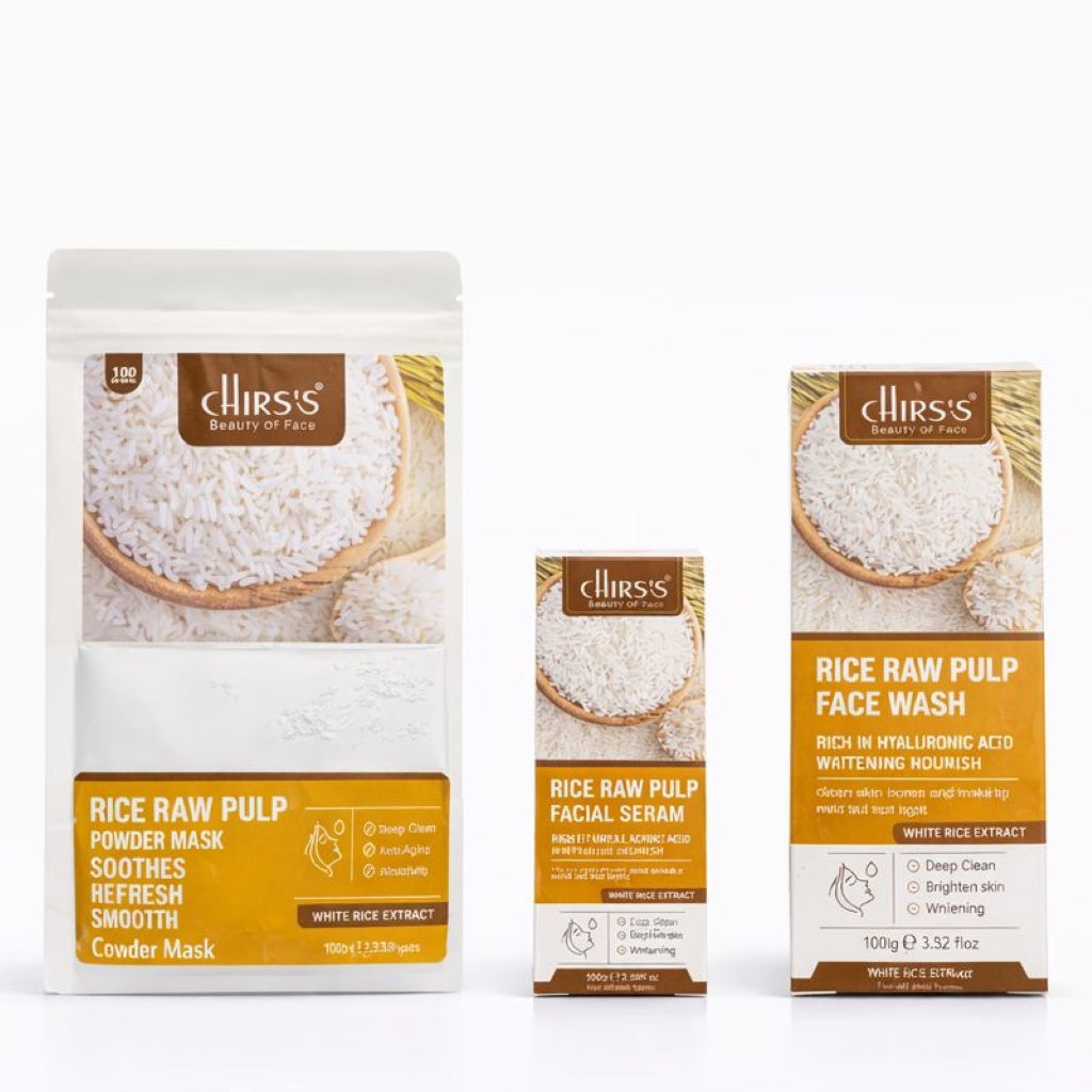 Chirs’s Rice Raw Pulp 3in1 Skin Care Bundle