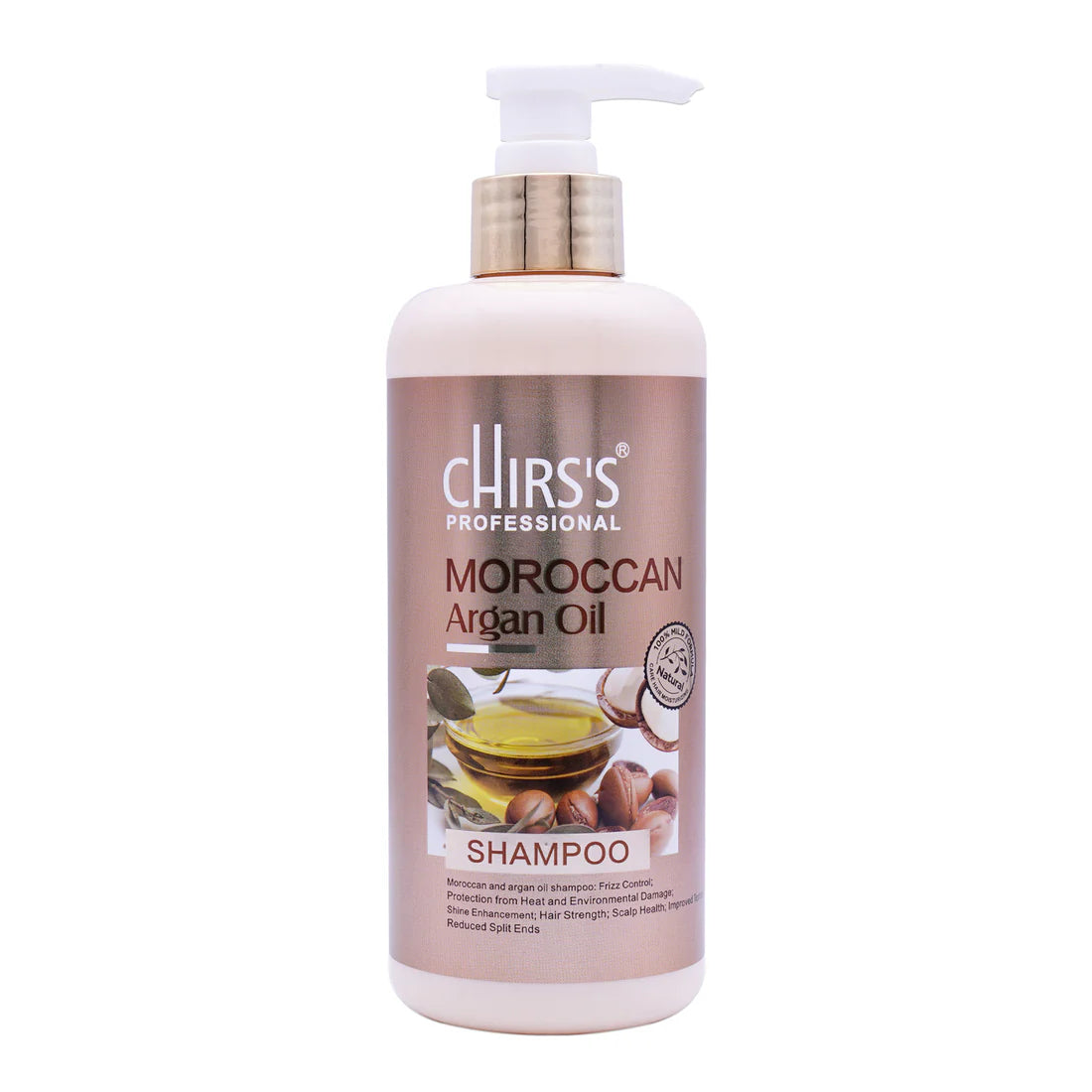 Chirs's Moroccan Argan Oil Shampoo + Hair Serum Bundle (2 Pcs)