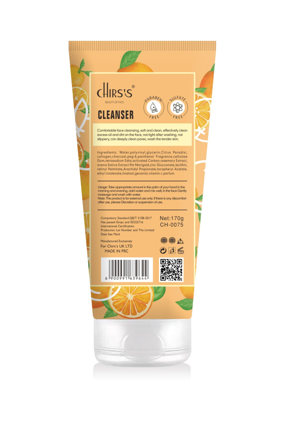 Chirs's Vitamin C Brightening, Whitening and Anti-Aging Cleanser 170g